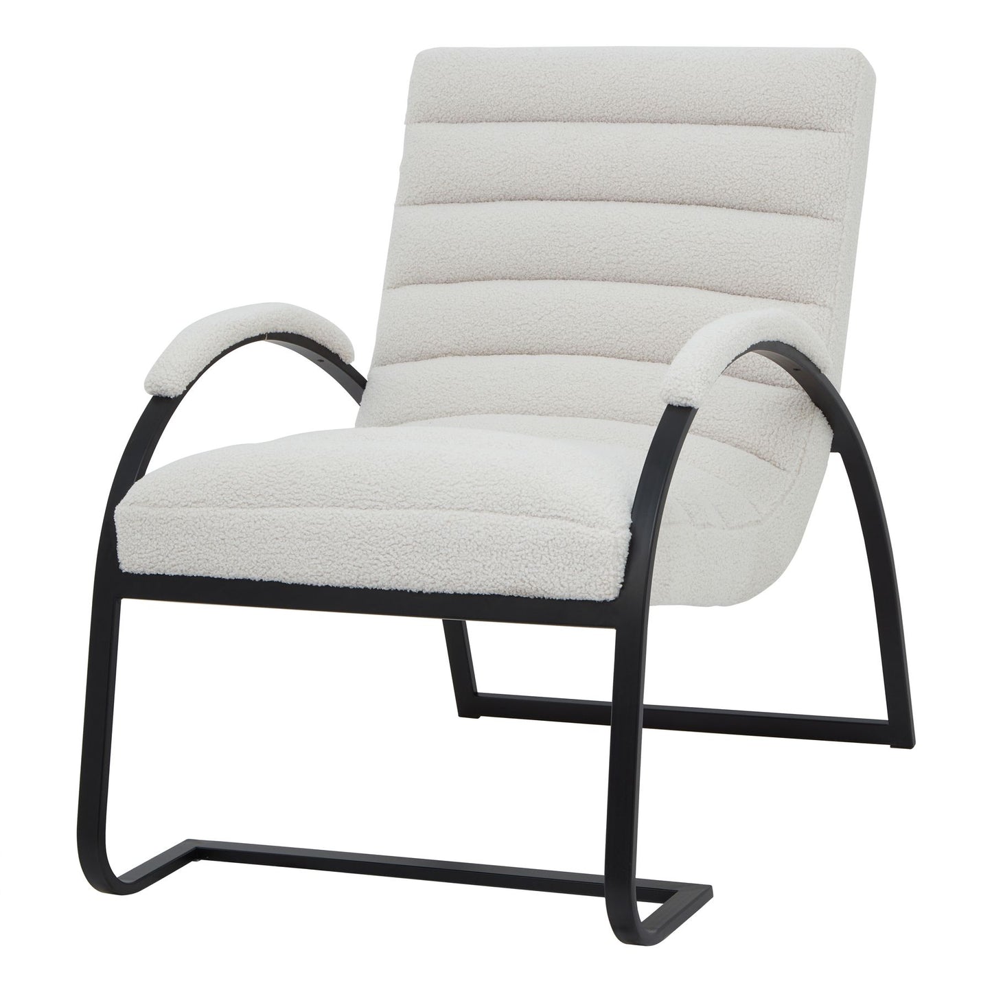 Boucle Ribbed Ark Chair - Opulent Living