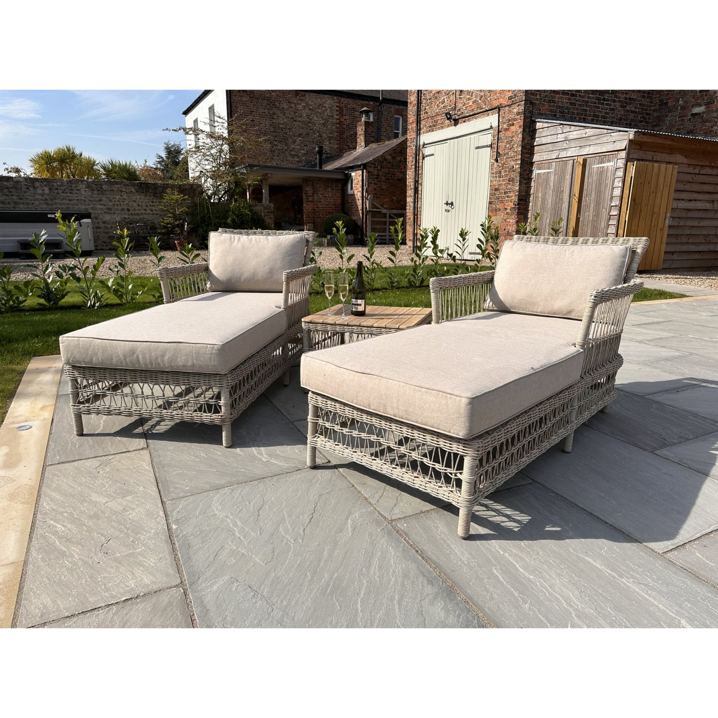 Provence Collection Outdoor Sun Lounger Set - Opulent Living