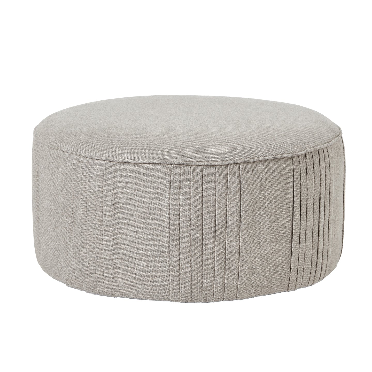 Lily Swivel Ottoman In Oatmeal Twill - Opulent Living