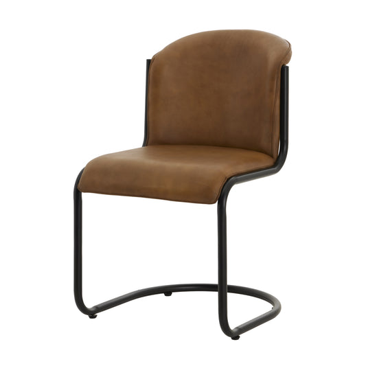 Billy Leather Curved Dining Chair - Opulent Living