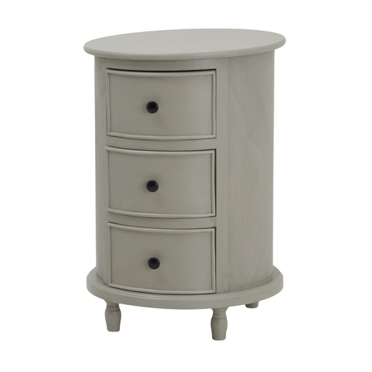 The Camden Collection 3 Drawer Round Side Table - Opulent Living