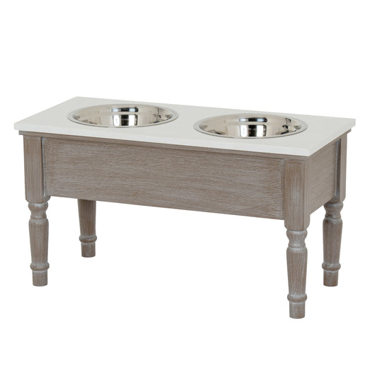 Serene Collection Pet Feeder Table - Opulent Living