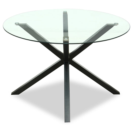 Monza Round Glass Dining Table - Opulent Living